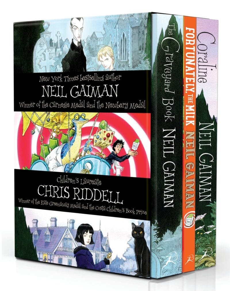 Neil Gaiman & Chris Riddell Box Set (The Graveyard Book / Coraline / Fortunately, the Milk)